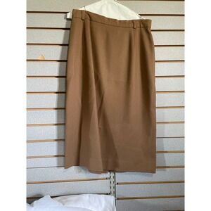 Voret USA 100% Wool Skirt Womens Size 12 Brown‎ Career Office Business
